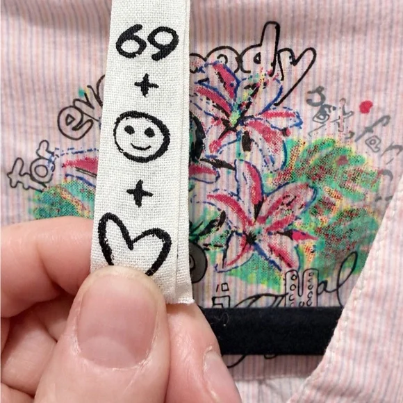 Desigual Embroidered Beaded Graphic Button Up Shirt XXL - Picture 4 of 7